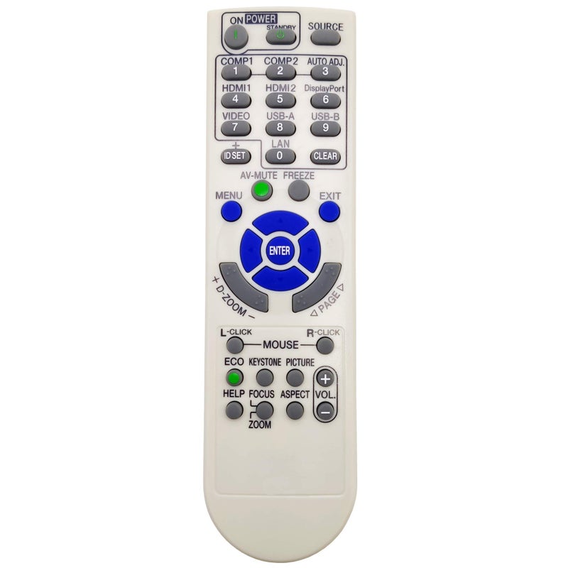 INTECHING 7N901121 Projector Remote Control for NEC P452H, P452W, P474U, P474W, P502H, P502HL, P502HL-2, P502W, P502WL, P502WL-2, P554U, P554W, P603X, P604X, UM352W - Image 1